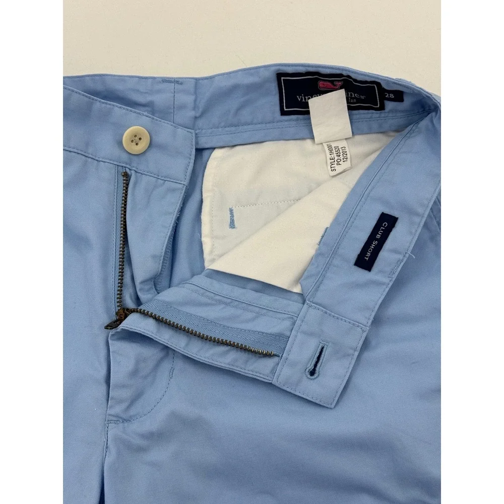 Vineyard Vines Mens 28 Club Short Light Blue Cotton‎ Twill Chino Shorts 1H0001